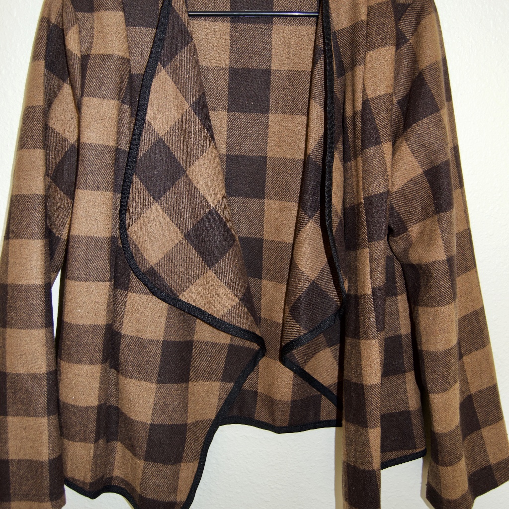 Brown Pattern Waterfall Jacket